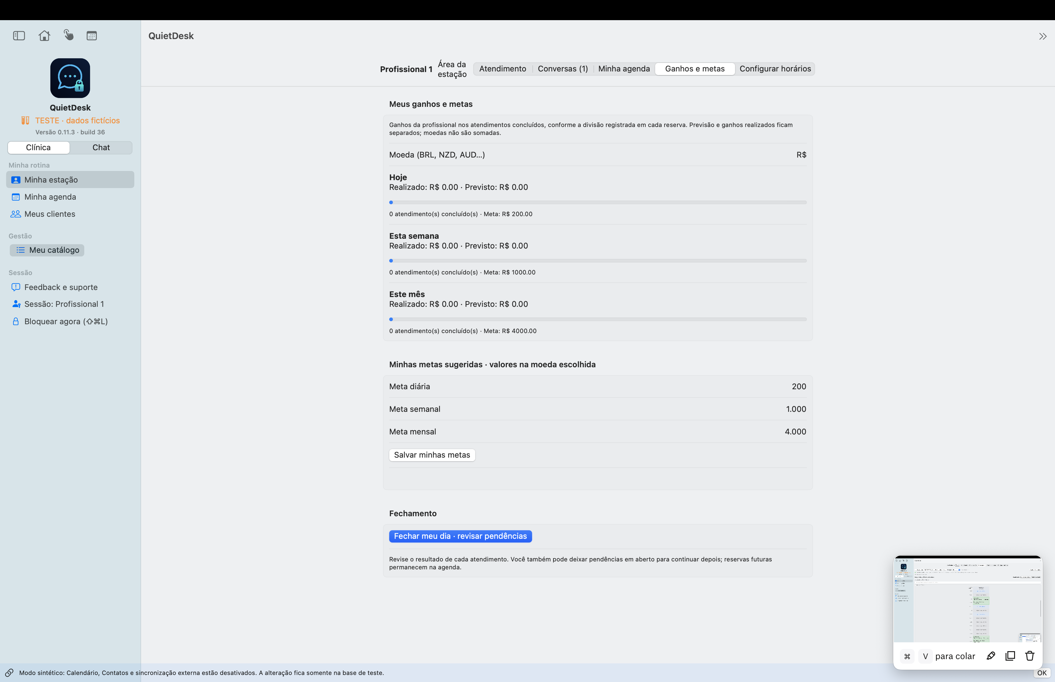 Historical screenshot: Your schedule and financial overview